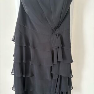 White House black Market Strapless Elegant Black Evening Dress